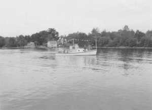New Great Northern Paper Boat at Rockland, Maine 4/10/1951