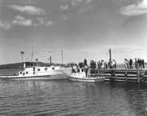 O.A. Harkness Boat at the Wharf