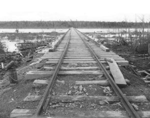 Old Rail Bridge Across the River