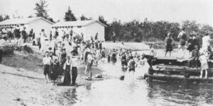 Swimming at the Pines Stream Swimming Hole in Millinocket, Maine