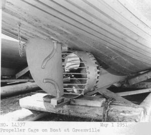 Propeller Cage on a Boat at Greenville, Maine 5/1/1951