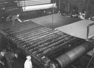 Putting Wires on a Paper Machine in the 1930's