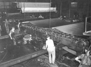 Putting Wires on a Paper Machine in the 1930's