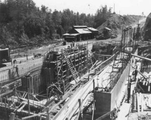 Raising the McKay Station Walls 7/14/1952