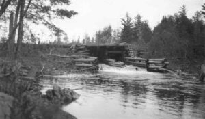 Repairing Cribwork on Dam