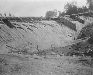 Repairing Cribwork on Dam