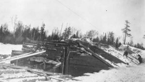 Repairing Cribwork on a Dam