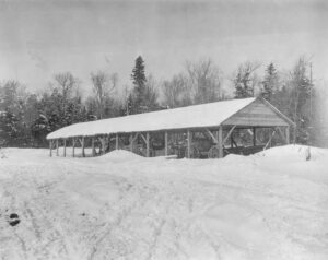 Early Rice Farm Wagon Shed in Millinocket, Maine