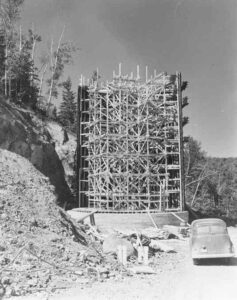 Scaffolding for Penstock at McKay Station 9/18/1952