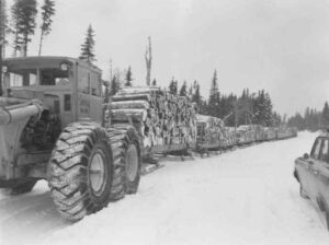 Skidder Hauling Pulp