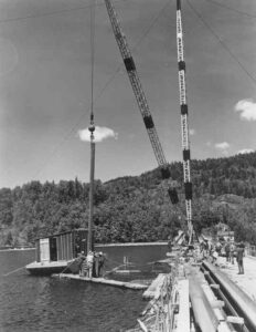 Starting the Cofferdam for Penstock at the Ripogenus Dam 7/1/1952