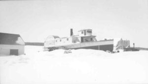 Steam Boat on the Shore for the Winter