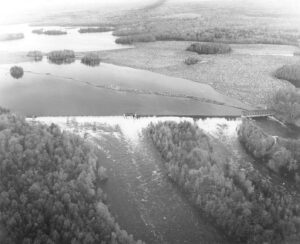Arial View of Stone Dam in 1952