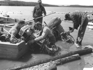 Tinkering with a Couple of Johnson Outboard Motors in the 1950's