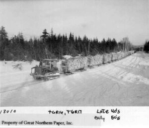 Tractor Hauling Wood in the Late 1940's or Early 1950's