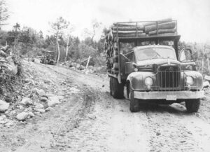 Truck Hauling Pulp in the 1940's
