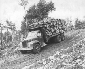 Truck Hauling Pulp in the 1940's