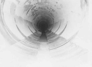 Tunnel Bulkhead and Penstocks From Inside at McKay Station