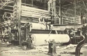 Two Men Working on a Paper Machine in the Millinocket Mill