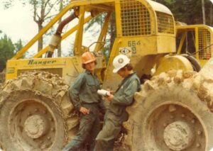 Wood Cutting School - Using a Skidder in July 1973