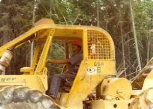 Wood Cutting School - Using a Skidder in July 1973