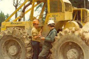 Wood Cutting School - Using a Skidder in July 1973