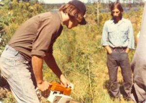 Wood Cutting School - Using Chainsaws in July 1973