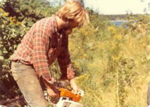 Wood Cutting School - Using Chainsaws in July 1973