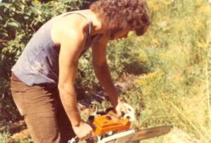 Wood Cutting School - Using Chainsaws in July 1973